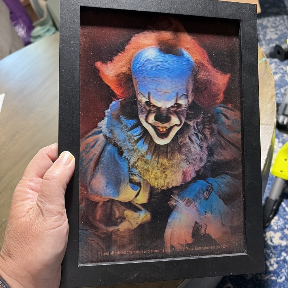 Pennywise The Clown Lenticular Wall Decor, 8"x11" 3D Effect From Movie IT